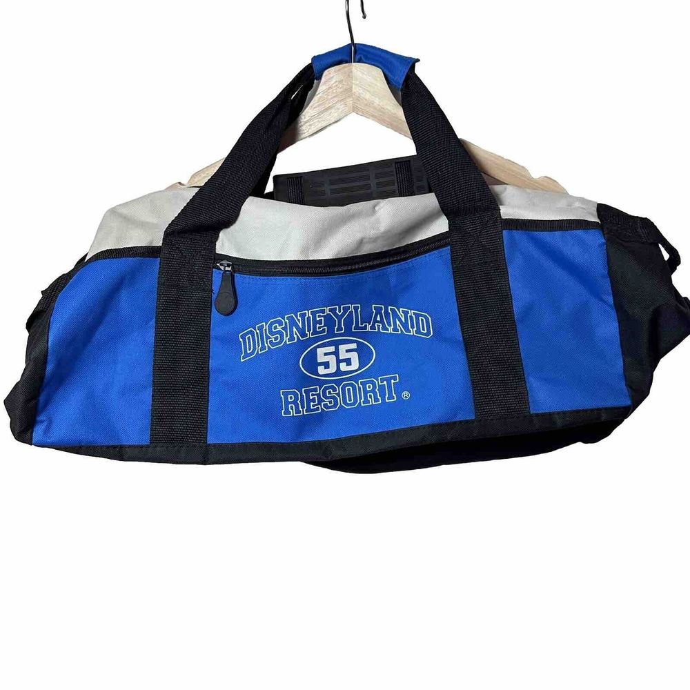 Walt Disney World Duffel Bag Large Blue White Black Souvenir Gym Travel Carry On